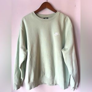 Nike Long Sleeve Crew Neck Sweater, Pistachio Color, Size L